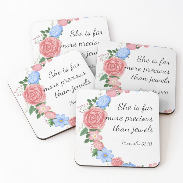 Item preview, Bible Quotes She is far more precious than jewels designed and sold by della95.