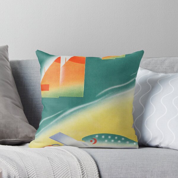 Item preview, Vintage Art Deco Beach Scene designed and sold by Marlene Watson-Hall.