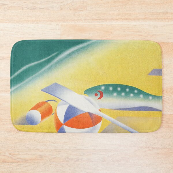 Item preview, Vintage Art Deco Beach Scene designed and sold by Marlene Watson-Hall.