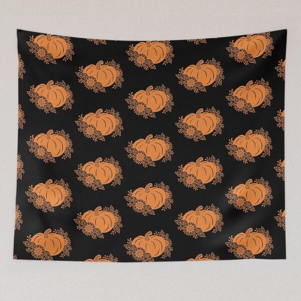 Item preview, Pumpkin Flower Pattern Silhouette Halloween Gift designed and sold by Style4You24.