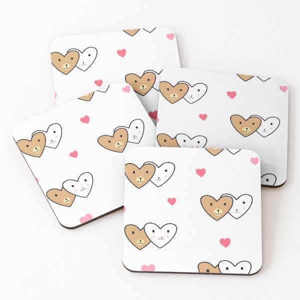 Item preview, Milka and Mocha Hearts Pattern designed and sold by Life Is Beautiful.