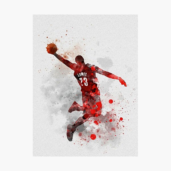 Illustration Wallpaper LeBron Photographic Print for Sale by kartinah09