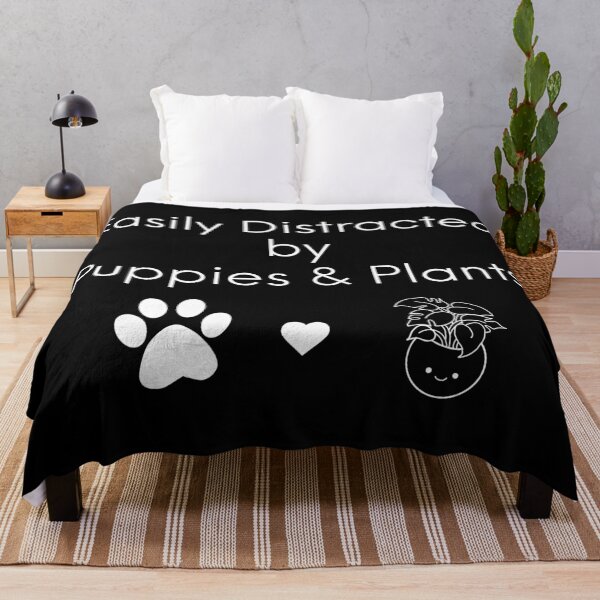 Item preview, Easily Distracted by Puppies and Plants | shoppingwithG designed and sold by shoppingwithG.