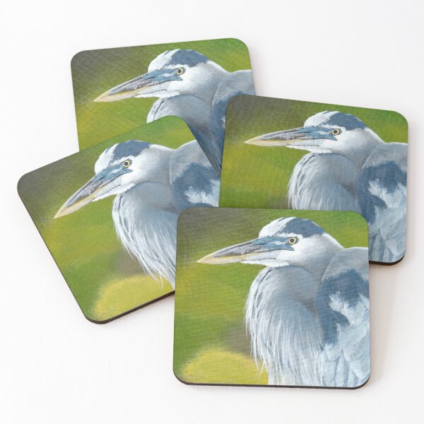 Item preview, Great Blue Heron Original Acrylic Painting Art Print, Bird Art, Wading Bird, Water Bird Décor, Coastal Bird Art, Ocean, Beach, Tropical designed and sold by littrellart.