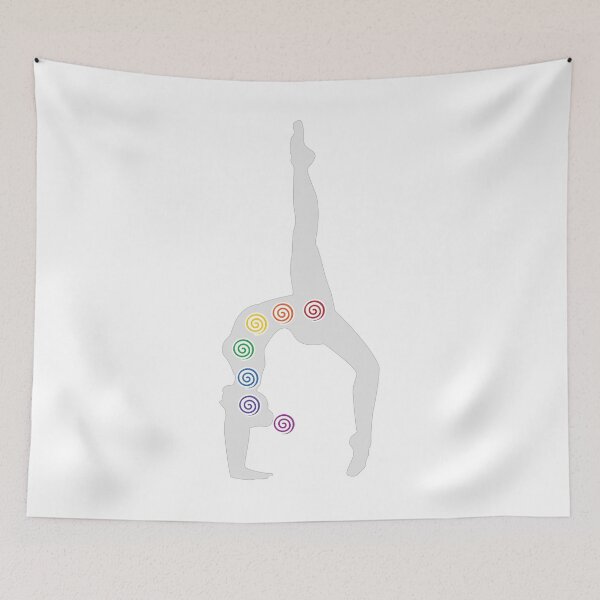 Item preview, Yoga Pose Abstract Chakra - 46 WBG designed and sold by chakraplaza.