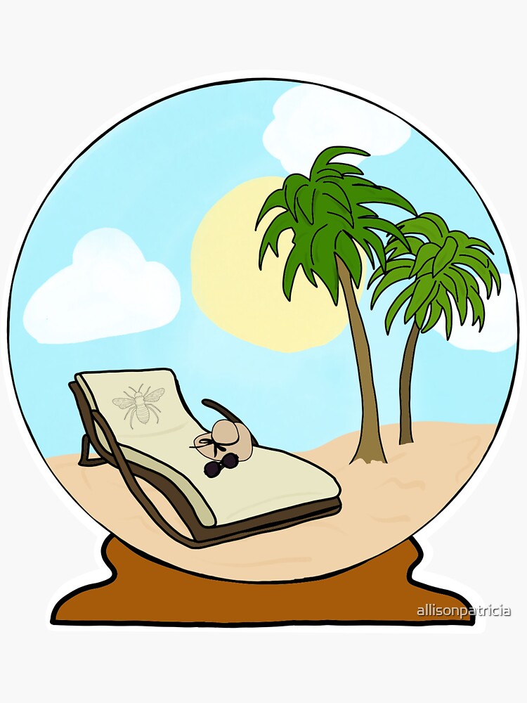 Thumbnail 3 of 3, Sticker, Summer Time designed and sold by allisonpatricia.