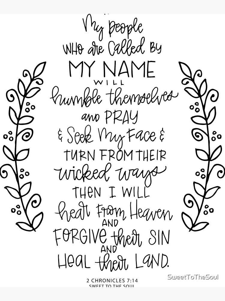 hand lettered scripture art - 2 Chronicles 7:14 by SweetToTheSoul