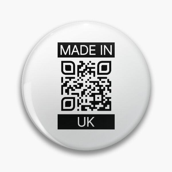 Item preview, Made In UK With QR Code (Black) designed and sold by BunnyPrinceDegn.