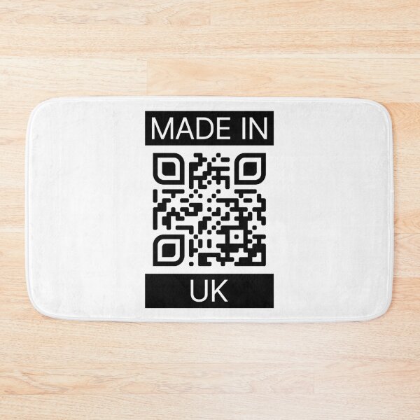 Item preview, Made In UK With QR Code (Black) designed and sold by BunnyPrinceDegn.
