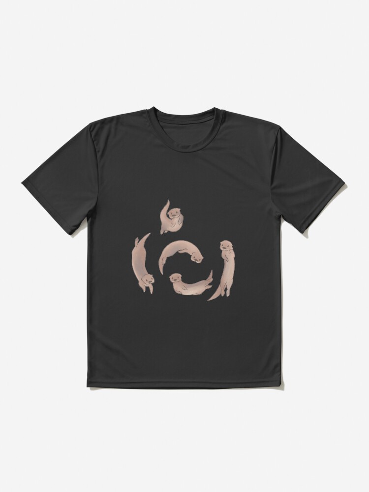 Thumbnail 2 von 7, Funktionsshirt, Flussotter Schwimmen designt und verkauft von ManonDeLArt.