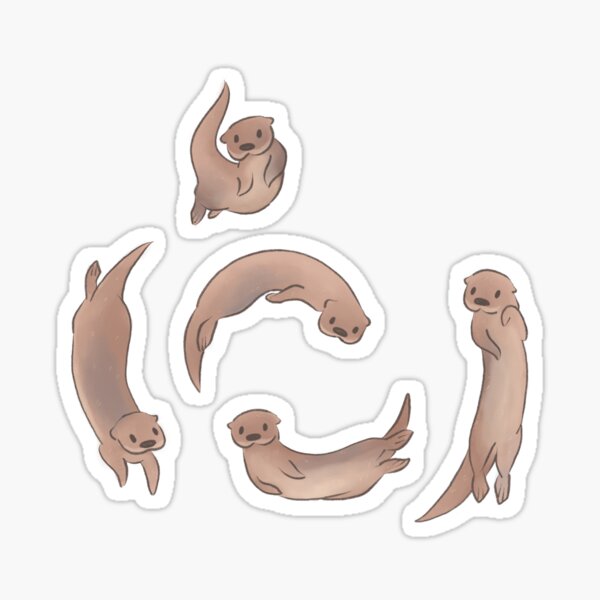 Adorable Otter Animal Cartoon Stickers Perfect For Diy - Temu