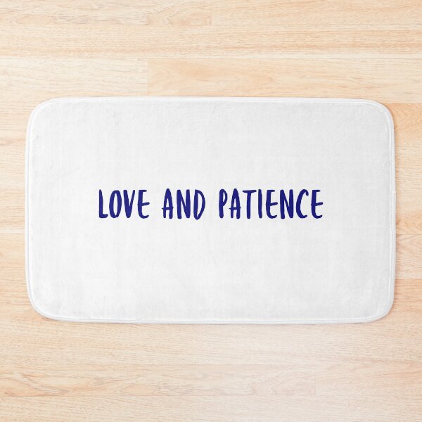 Item preview, Love and patience in blue text designed and sold by Luccianos.