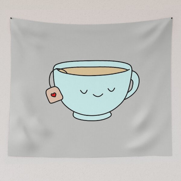 Item preview, Cute Teacup! (Blue) designed and sold by alisonrog.