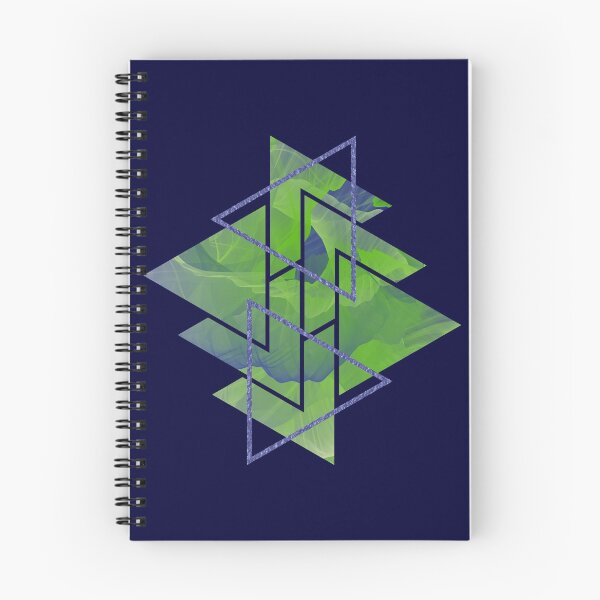 Item preview, Bright Green Blue Smoke Triangles designed and sold by Shapes-Mania.