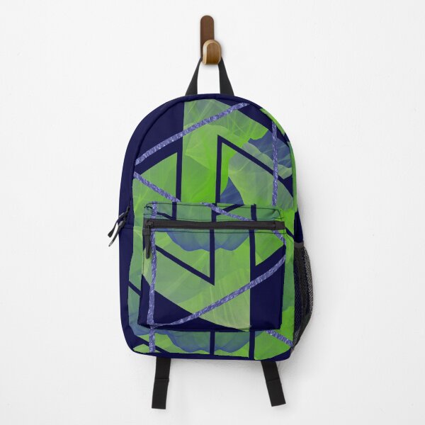 Item preview, Bright Green Blue Smoke Triangles designed and sold by Shapes-Mania.