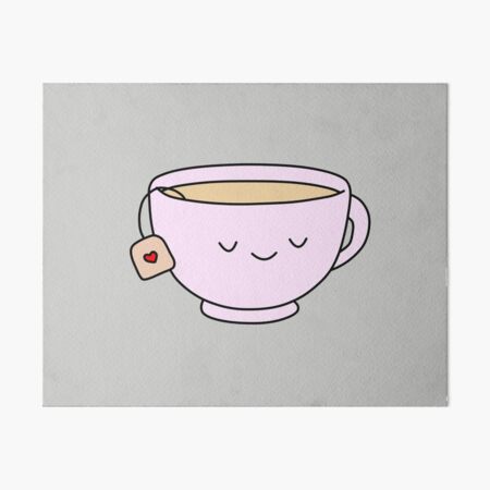 cute tea cup hearts | Art Board Print