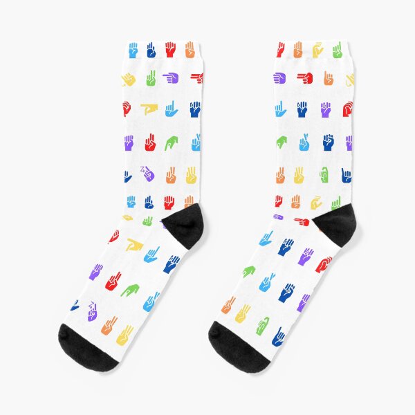 Item preview, Rainbow ASL Alphabet Pattern designed and sold by MixedBagMerch.