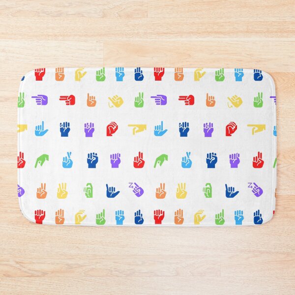 Item preview, Rainbow ASL Alphabet Pattern designed and sold by MixedBagMerch.