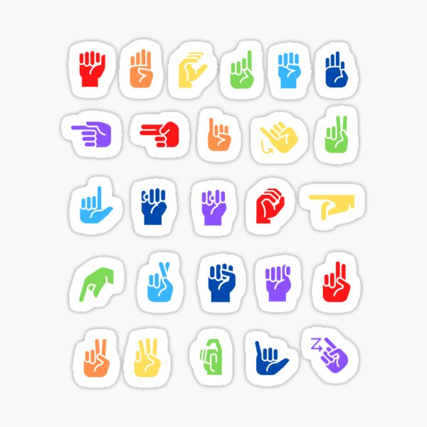 Item preview, Rainbow ASL Alphabet Pattern designed and sold by MixedBagMerch.