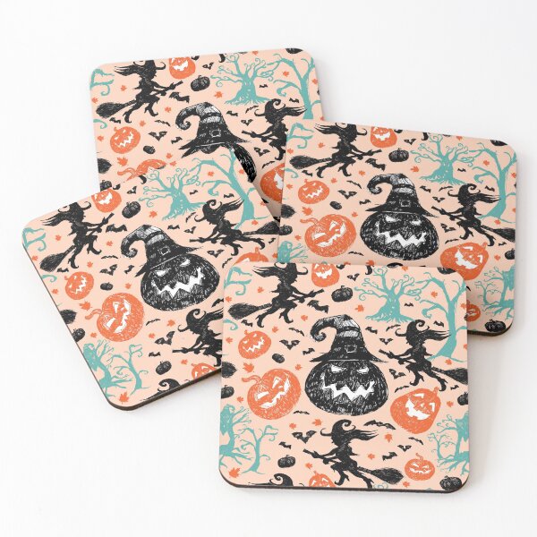 Item preview, Vector light orange hand drawn halloween repeat pattern.  designed and sold by jamiesoondesign.