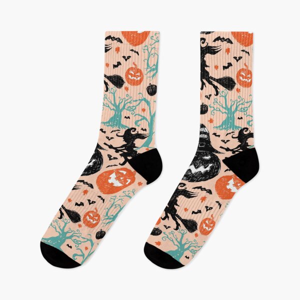 Item preview, Vector light orange hand drawn halloween repeat pattern.  designed and sold by jamiesoondesign.