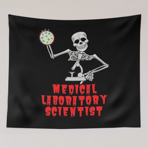Item preview, FUNNY MEDICAL LABORATORY SCIENTIST HALLOWEEN SKELETON MICROSCOPE  designed and sold by Hippiesole.