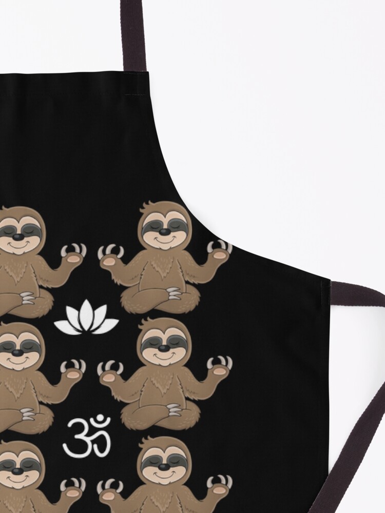 Alternate view of Sloth Yoga Om Namaste Apron