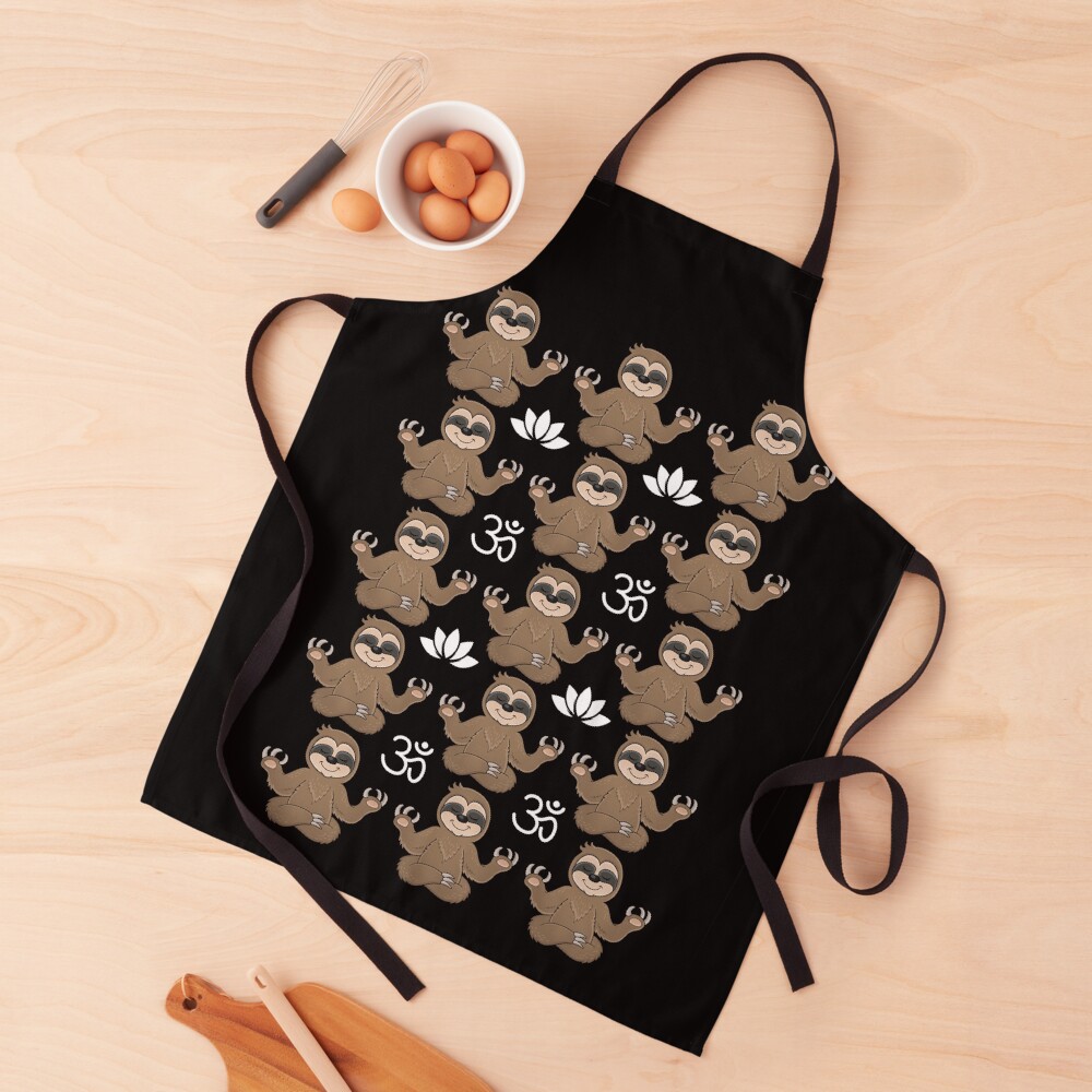 Sloth Yoga Om Namaste Apron