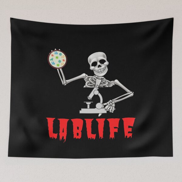 Item preview, FUNNY LAB TECH HALLOWEEN SKELETON MICROSCOPE LABLIFE  designed and sold by Hippiesole.