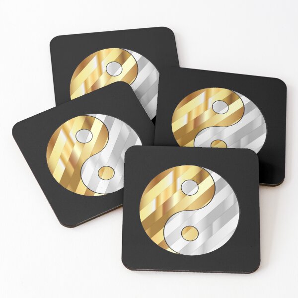 Item preview, Yin Yan Silver and Gold Stripes designed and sold by molamode.