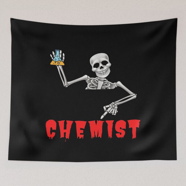 Item preview, FUNNY CHEMIST HALLOWEEN SKELETON  designed and sold by Hippiesole.