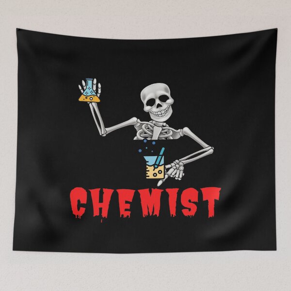 Item preview, FUNNY CHEMIST HALLOWEEN SKELETON FLASK  designed and sold by Hippiesole.