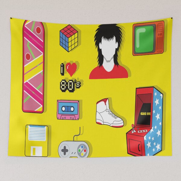 Item preview, I Love the 80's Pattern designed and sold by The Masked Designer.
