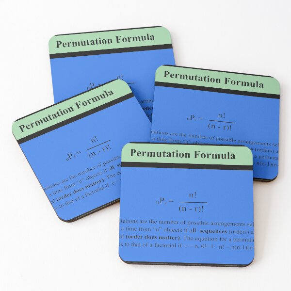 Item preview, Permutation Formula: The StatisticsMatrix at  Redbubble, 2020 designed and sold by Mark Stansberry.