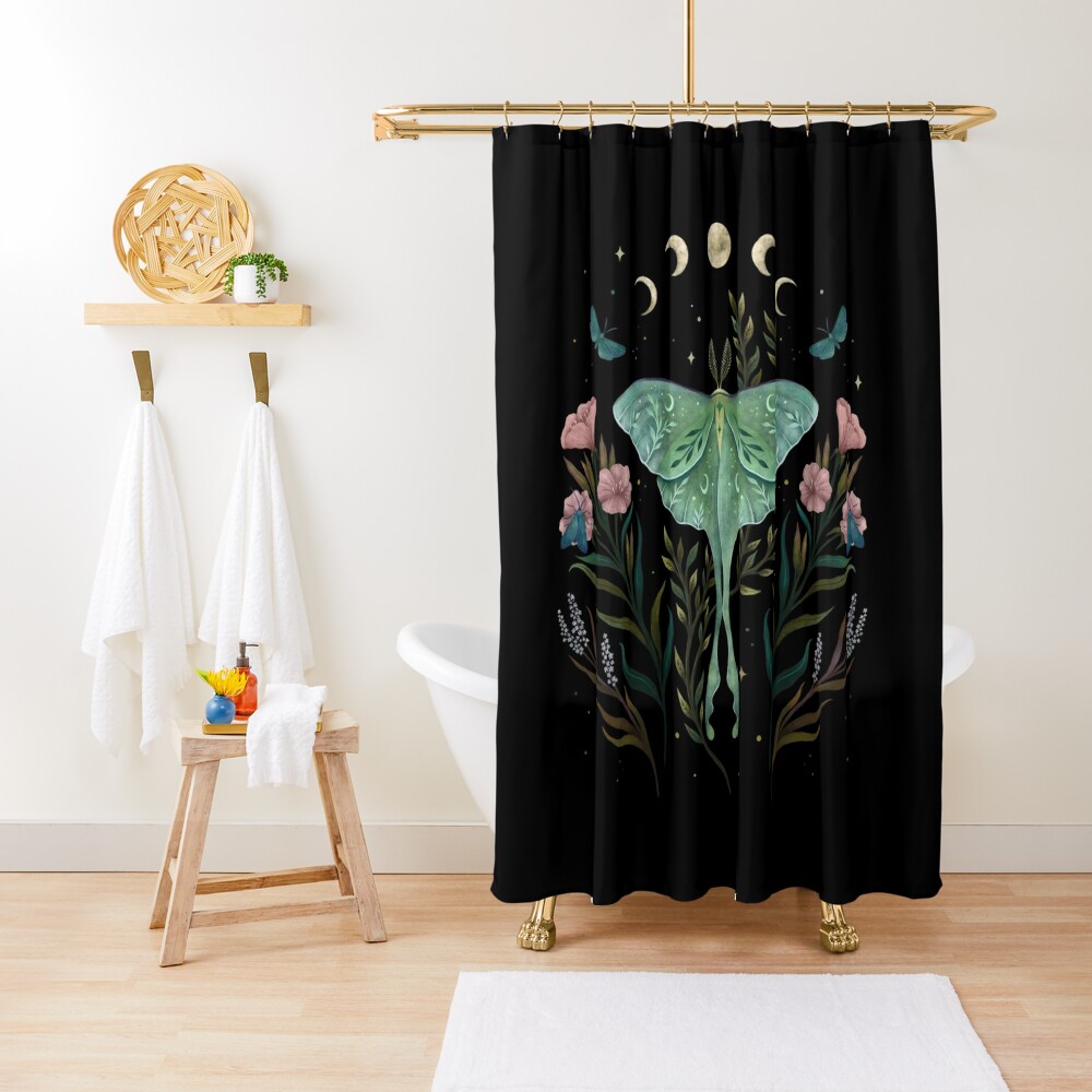 Luna and Forester Shower Curtain