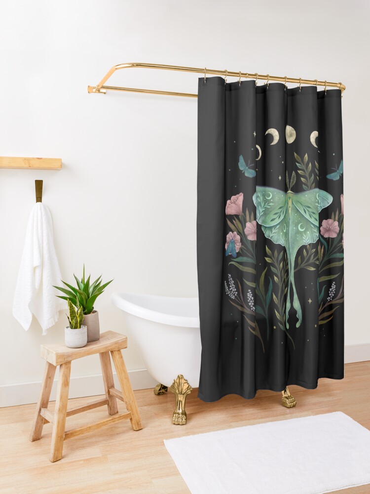 Alternate view of Luna and Forester Shower Curtain