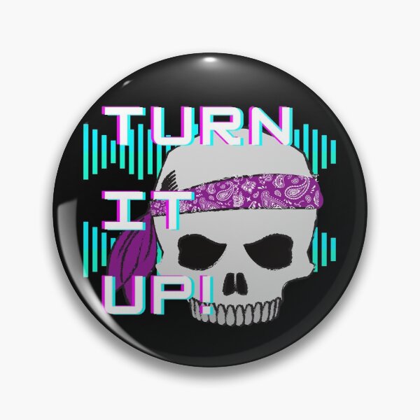 Item preview, Turn it up! Skull with Bandana designed and sold by GleamingGiant.