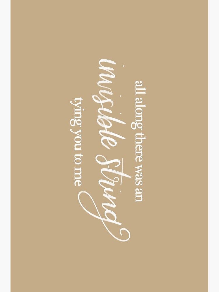 Taylor Swift Invisible String Design [with lyrics version] | Art Board Print