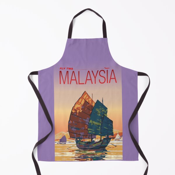 Item preview, Vintage-Style Malaysia Travel Poster designed and sold by travelwitheric.