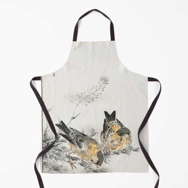 Item preview, small japanese greenfinch and shepherd39s purse illustration 43380649231 designed and sold by Bird-Lore.