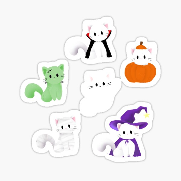 Cute Halloween Kitties Sticker