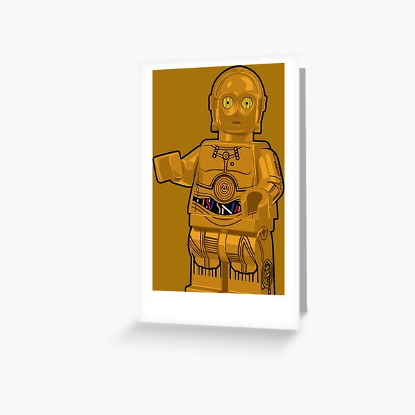 Lego Robot Greeting Cards Redbubble - junkbot roblox anime