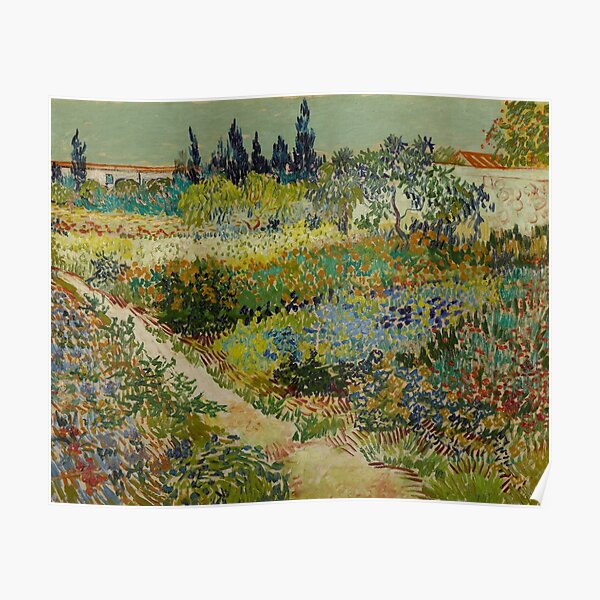 Garden At Arles By Vincent Van Gogh Poster For Sale By Peach Moon Redbubble