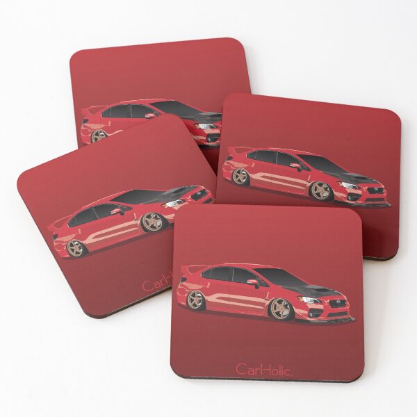 Item preview, Red Subie WRX illustration designed and sold by Carholic.