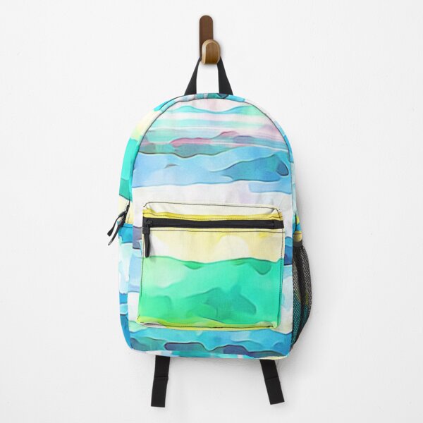 Item preview, Sunshine Over Blue Waves and Beach, Impressionist Watercolor Painting Print designed and sold by iASunshine.