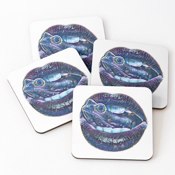 Item preview, Frog mouth with blue lips designed and sold by polymathicbeast.