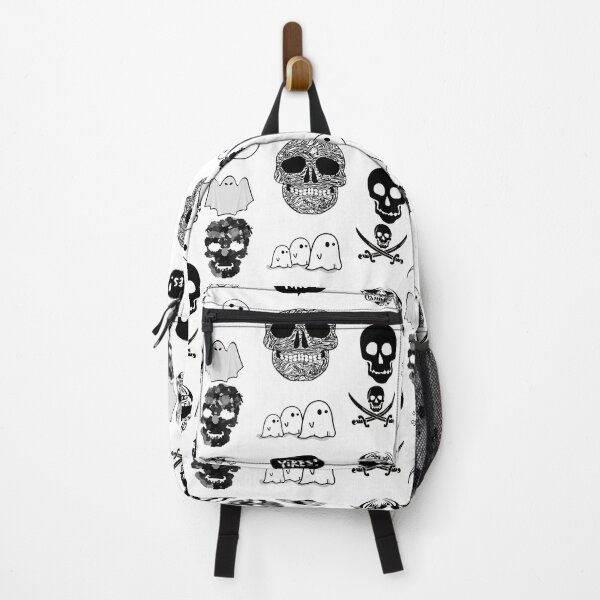 Item preview, Spooky Skeleton Ghost Halloween Pack Monochrome Black designed and sold by everything4eva.