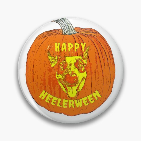 Item preview, Happy Heeler Halloween (Heelerween) Dog Face designed and sold by sidehustledog.