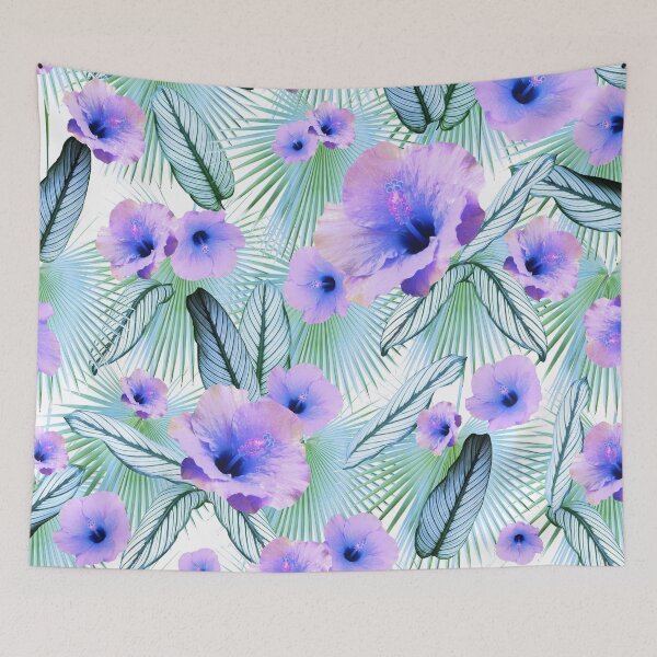 Item preview, Hibiscus Calathea Fan Palm Leaves Jungle #1 #tropical #decor #art designed and sold by Anita's & Bella's Art.