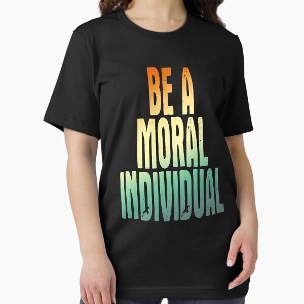 Vista previa del artículo con la obra «Sea un individuo moral (COLORES CLÁSICOS VINTAGE RETRO • MIRADA DE GRUNGE AFECTADA • Cita inspiradora)», diseñado y vendido por SassyClassyMe.